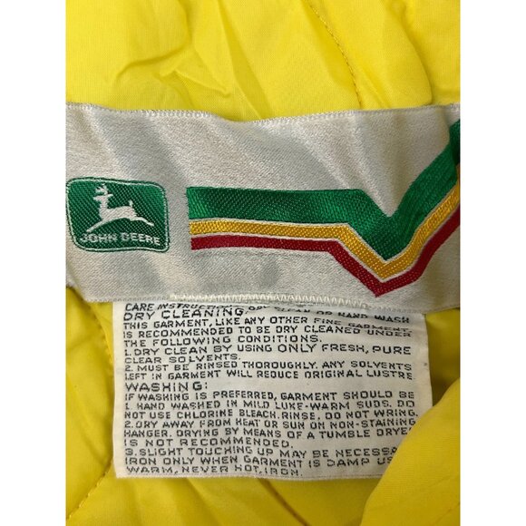 Vintage John Deere Womens L Ski Snowmobile Jacket  80s 90s Black Rainbow Color - Picture 9 of 16